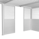 Ścianka żaluzjowa panel do pergoli Kea - biała Grindi - 9