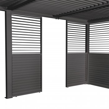 Ścianka żaluzjowa panel do pergoli Kea - szara Grindi - 3