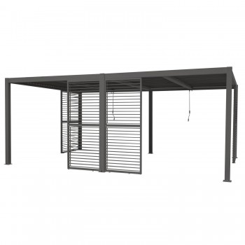 Ścianka żaluzjowa panel do pergoli Kea - szara Grindi - 10