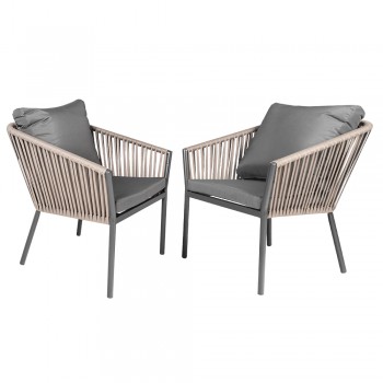 Zestaw mebli ogrodowych ciemny beż - Paga I Grindi - 3