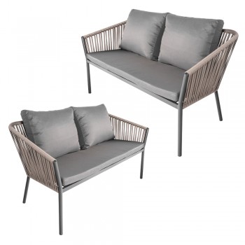 Zestaw mebli ogrodowych ciemny beż - Paga I Grindi - 5