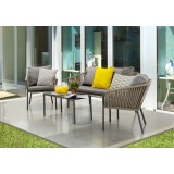 Zestaw mebli ogrodowych ciemny beż - Paga I Grindi - 9