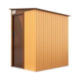 Domek ogrodowy metalowy 150x194x187 - Salix, imitacja drewna Grindi - 1