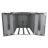 Schowek na rower metalowy, szary - Coleus I - 204x164x163 Grindi - 3