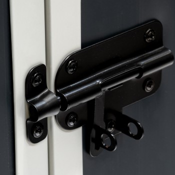 Szafa Schowek ogrodowy plastikowa szara - Cedrus - 198x91x149 Grindi - 9