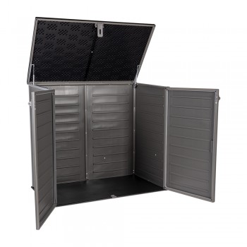 Szafa Schowek ogrodowy plastikowy - szara - 1170L Grindi - 3