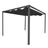 Pergola tarasowa, szara aluminiowa automatyczny dach - Paros I 3x4m Grindi - 2