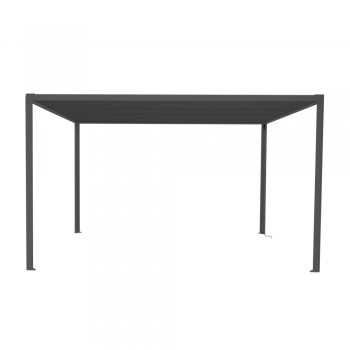 Pergola tarasowa, szara aluminiowa automatyczny dach - Paros I 3x4m Grindi - 3
