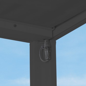 Pergola tarasowa, szara aluminiowa automatyczny dach - Paros I 3x4m Grindi - 6