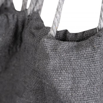 Hamak - Fotel szary 130x100 z drewnianą poprzeczką - Havana Grindi - 4