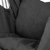 Hamak - Fotel szary 130x100 z drewnianą poprzeczką - Havana Grindi - 5