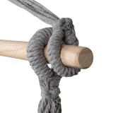 Hamak - Fotel szary 130x100 z drewnianą poprzeczką - Havana Grindi - 6