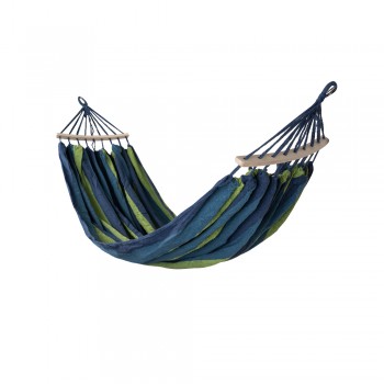 Hamak ogrodowy niebieski 180x160 z drewnianą poprzeczką - Honolulu Grindi - 2