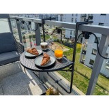 Składany stolik balkonowy czarny - SSB 2 Grindi - 2