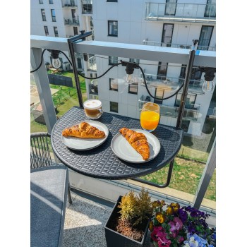 Składany stolik balkonowy czarny - SSB 2 Grindi - 6