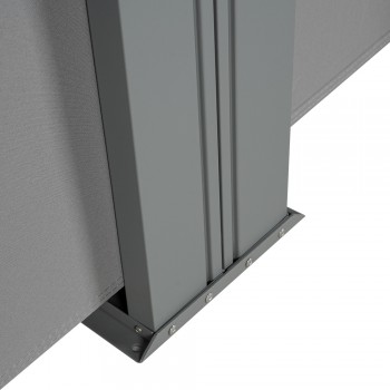 Osłona tarasowa narożna 180x600 - Monsun I , szara Grindi - 6