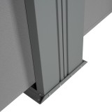 Osłona tarasowa narożna 180x600 - Monsun I , szara Grindi - 6