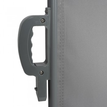 Osłona tarasowa narożna 180x600 - Monsun I , szara Grindi - 5