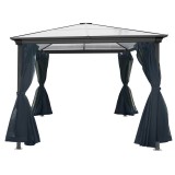 Zasłona do altany ogrodowej Libra I - szara GRINDI IN THE GARDEN - 4