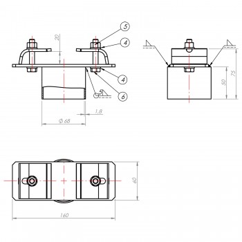 Adapter do podstaw słupa - PWOM 5 GRUNDLINE - 2