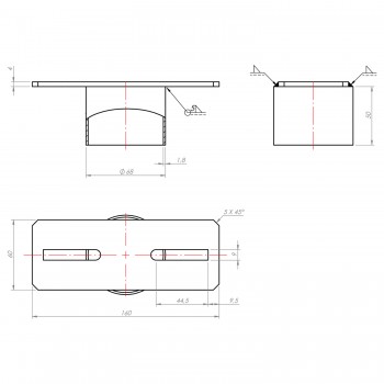 Adapter do podstaw słupa 160x60x4,0 - PWOM 6 GRUNDLINE - 2