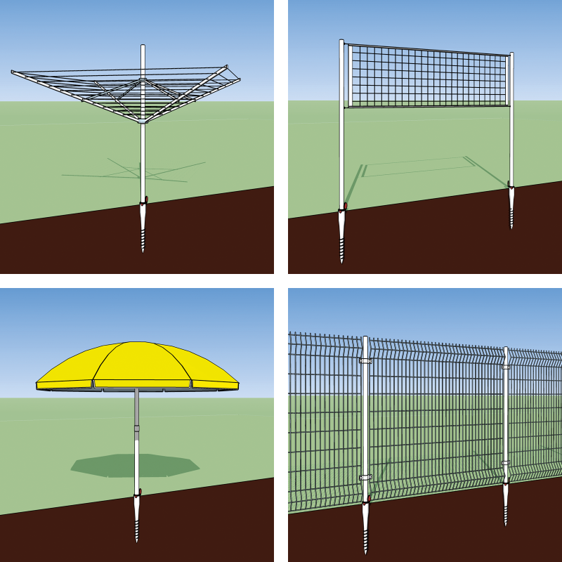 Podstawa słupa - wkręcana - PWO 68x550x1,8 GRUNDLINE - 2