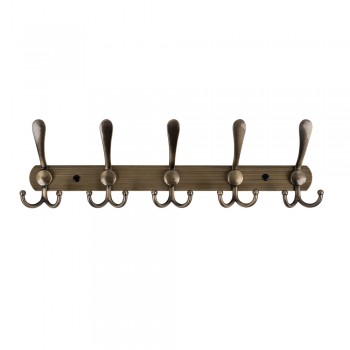 Wieszak ścienny na ubrania WUR - antyczny złoty Velano - 1