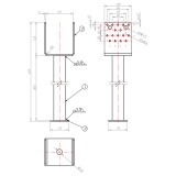 Podstawa słupa kotwa do betonu na długiej rurze PSS R500 GRUNDLINE - 2