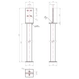 Podstawa słupa kotwa do betonu na długiej rurze PSW R500 GRUNDLINE - 2
