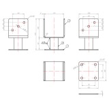 Podstawa słupa - przykręcana do betonu - PMFU GRUNDLINE - 2