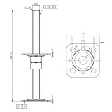 Podstawa słupa - regulowana gwintowana - PSR M20 GRUNDLINE - 2