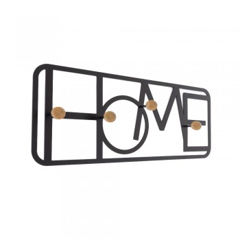 Wieszak ścienny na ubrania WUY - czarny metalowy HOME Domax Home - 1