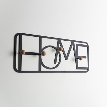 Wieszak ścienny na ubrania WUY - czarny metalowy HOME Domax Home - 3