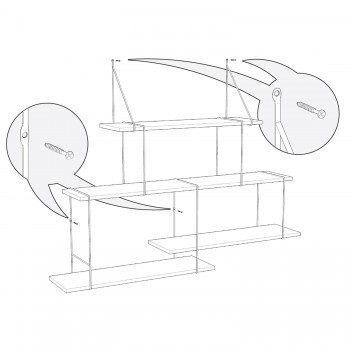 Półka ścienna wisząca LOFT drewniana - FCL 1 Domax Home - 10