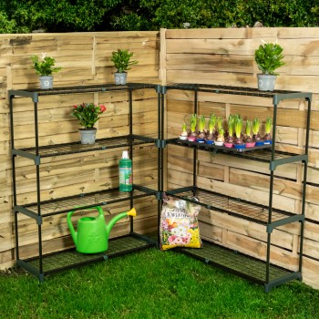 Kwietnik regał ogrodowy 90x30x106 - GRO - 4 półkowy stojak na rośliny GRINDI IN THE GARDEN - 2