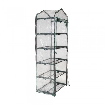 Szklarnia ogrodowa przezroczysta 5-półkowa - 70x50x190 - Kalmia II Grindi - 1