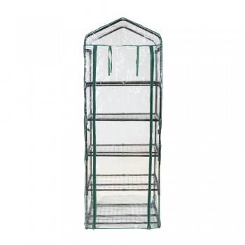Szklarnia ogrodowa przezroczysta 5-półkowa - 70x50x190 - Kalmia II Grindi - 5