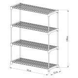 Kwietnik regał ogrodowy 90x30x106 - GRO - 4 półkowy stojak na rośliny GRINDI IN THE GARDEN - 9