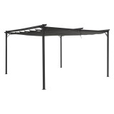 Pergola tarasowa szara z szarym poszyciem - Irda III 4x4m Grindi - 1