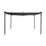 Pergola tarasowa szara z szarym poszyciem - Irda III 4x4m Grindi - 2
