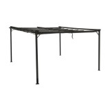 Pergola tarasowa szara z szarym poszyciem - Irda III 4x4m Grindi - 4