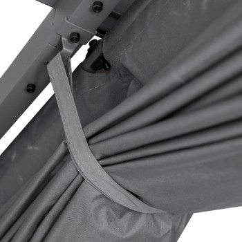Pergola tarasowa szara z szarym poszyciem - Irda III 4x4m Grindi - 6