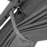Pergola tarasowa szara z szarym poszyciem - Irda III 4x4m Grindi - 6