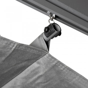 Pergola tarasowa szara z szarym poszyciem - Irda III 4x4m Grindi - 7