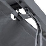 Pergola tarasowa szara z szarym poszyciem - Irda III 4x4m Grindi - 9