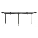 Pergola tarasowa szara z szarym poszyciem - Irda IV 3x6m Grindi - 3