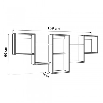 Regał wiszący modułowy na książki - FTS 2 Domax Home - 7