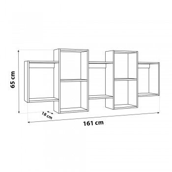 Regał wiszący modułowy na książki - FTS 3 Domax Home - 14