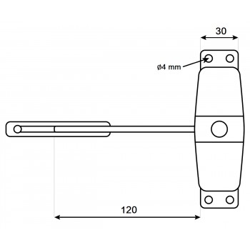 Samozamykacz sprężynowy ogrodowy 120x30 - WHD DMX - 2