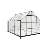 Szklarnia ogrodowa z poliwęglanu - Verbena I - 3,7x2,4m - czarna GRINDI IN THE GARDEN - 1